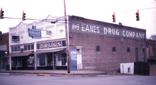 Greg Eanes Drug Co. Formerly Wilson and McClure Drug Co. Eanes took over the business following the tragic death in a car crash of his friend, Raybon Willingham, who had bought the business from Kyle McClure around 1964.